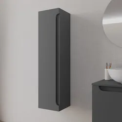 Colonna bagno sospesa 30x120 h cm con anta reversibile antracite - Sleek
