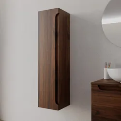 Colonna bagno sospesa 30x120 h cm con anta reversibile rovere deciso - Sleek