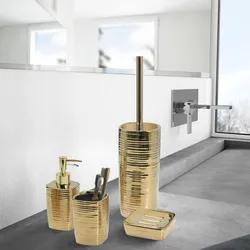 Set 4 accessori da appoggio in ceramica oro - Kelly di Gedy