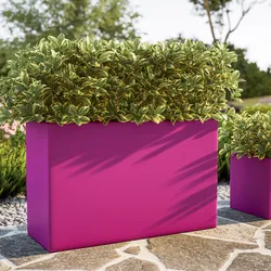 Vaso da esterno 80x50 h cm tutta capienza per esterni in polietilene viola - Melbourne