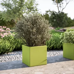 Vaso da esterno 30x30 h cm tutta capienza in polietilene verde kiwi - Melbourne
