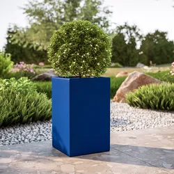 Vaso da esterno 30x50 h cm tutta capienza in polietilene blu - Melbourne