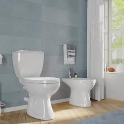Sanitari monoblocco con scarico a parete e sedile bianco - Malay