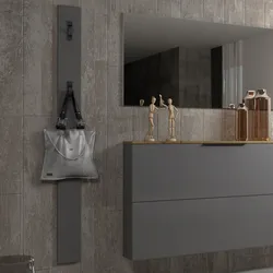 Pannello appendiabiti 15x170h cm con 3 ganci grigio - Spencer