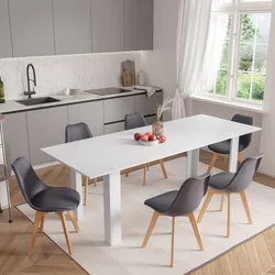 Tavolo allungabile 180-230x90 cm bianco - Asher