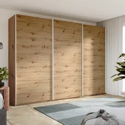 Armadio 300x223h cm con tre ante scorrevoli rovere artisan - Alen