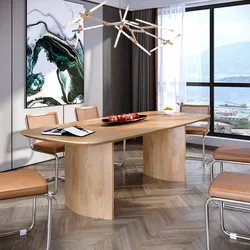 Tavolo da pranzo 240x100 cm effetto rovere chiaro - Atwood