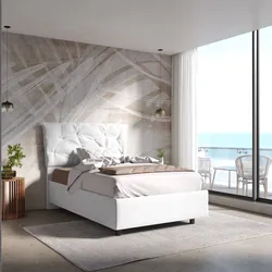 Letto una piazza e mezzo 120x190 cm imbottito e rivestito in similpelle bianco con contenitore - Becca