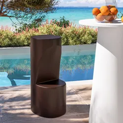 Sgabello alto da interni o esterni in polietilene bronzo - Forrest