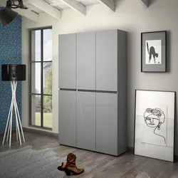 Scarpiera alta 120x200h cm grigio lucido con 6 ante - Macie