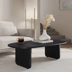 Tavolino 120x70 cm in legno di mango nero - Contigo