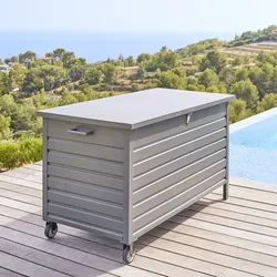 Baule contenitore 150x73,5x82 h cm in alluminio grafite - Patmos