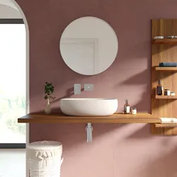 Mensola portalavabo sospesa 120 cm in legno di mango naturale - Caleido