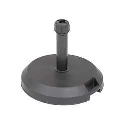 Base ombrellone da 29 kg rotonda 47 cm in cemento armato grafite - Aurelio