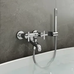 Miscelatore esterno vasca in ottone cromo - Enif
