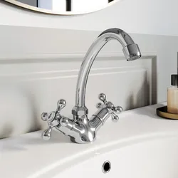 Miscelatore lavabo alto in ottone cromo - Niru
