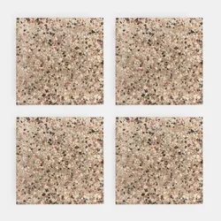 Set 4 marmette 50x50 cm per base ombrellone in ghiaia da 20 kg