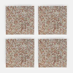 Set di 4 marmette 50x50 cm per base ombrellone in ghiaia da 20 kg