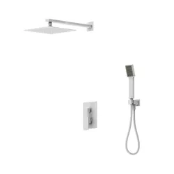 Set incasso doccia in ottone bianco opaco - Court