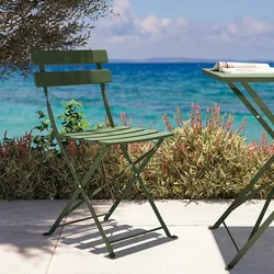 Sedia da giardino pieghevole in metallo verde salvia - Atelier