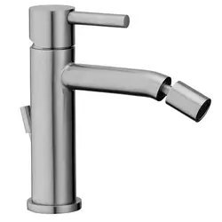 Miscelatore Paffoni in acciaio inox da bidet con scarico automatico STEEL135AC