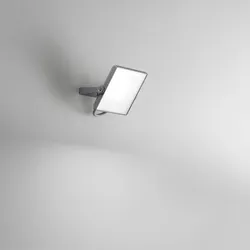 Proiettore LED 13,7x3,6 cm in alluminio silver goffrato