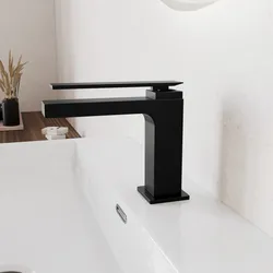 Miscelatore lavabo in ottone nero opaco - Reef