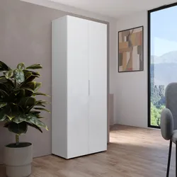 Armadio 70x181h cm bianco opaco con 2 ante - Delhi