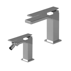 Set miscelatore lavabo con bidet cromo- Reef