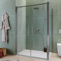 Box doccia 100x135 apertura saloon con vetro anticalcare trasparente e profilo cromo 195h - Lost