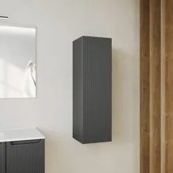 Colonna bagno sospesa 100h cm cannettata antracite - Konai
