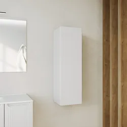 Colonna bagno sospesa 100h cm cannettata bianco opaco - Konai