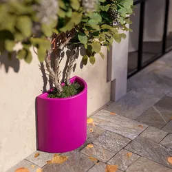 Vaso a mezzaluna da parete 45 h cm in polietilene viola - Muret