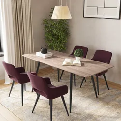 Tavolo allungabile 140-180x80 cm con top rovere fairy e gambe in metallo nero - Talismano