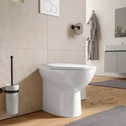 Wc filomuro in ceramica senza brida con sedile ammortizzato SoftClose - Morning