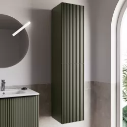 Colonna bagno 160 cm verde selva effetto cannettato - Lameck