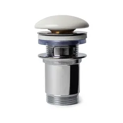 Piletta click-clack universale 8,5 h cm e tappo in ceramica bianco opaco