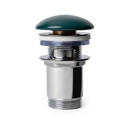 Piletta click-clack universale 8,5 h cm e tappo in ceramica verde opaco