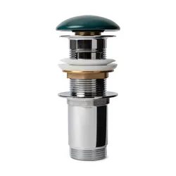 Piletta click-clack universale 11 h cm e tappo in ceramica verde opaco