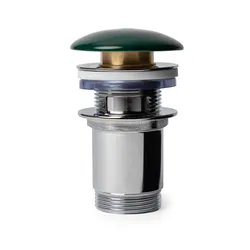 Piletta click-clack universale 8,5 h cm e tappo in ceramica verde inglese opaco