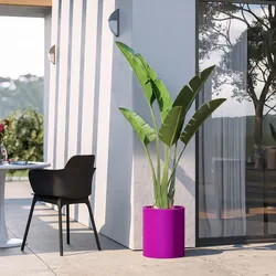 Vaso da esterno 40 h cm tutta capienza in polietilene viola - Contesly