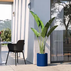 Vaso da esterno 40 h cm tutta capienza in polietilene blu - Contesly
