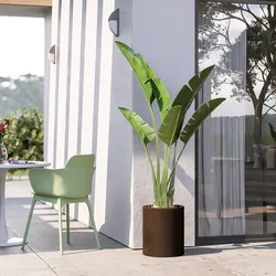 Vaso da esterno 40 h cm tutta capienza in polietilene bronzo - Contesly