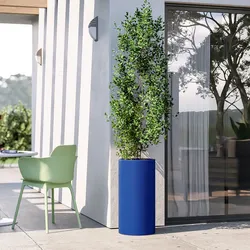 Vaso da esterno 70 h cm tutta capienza in polietilene blu - Contesly