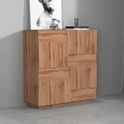 Madia 120x126h cm rovere wotan con 2 ante - Beryl