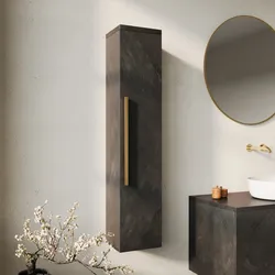 Colonna bagno sospesa 120 h cm in legno di mango bronzo - Lyle