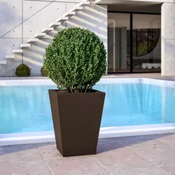 Vaso da esterno 39 h cm tutta capienza in polietilene bronzo - Allicy