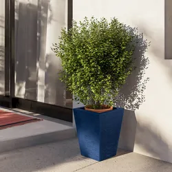 Portavaso da esterno rustico 39 h cm in polietilene blu - Allicy