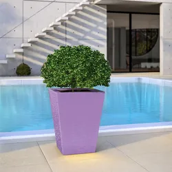 Vaso da esterno rustico 39 h cm tutta capienza in polietilene glicine - Allicy
