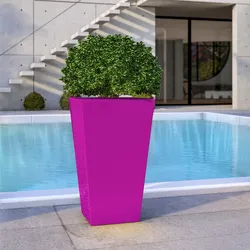 Vaso da esterno rustico 53 h cm tutta capienza cm in polietilene viola - Allicy